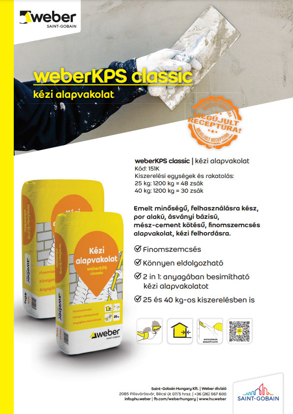 Weber weberKPS kézi alapvakolat